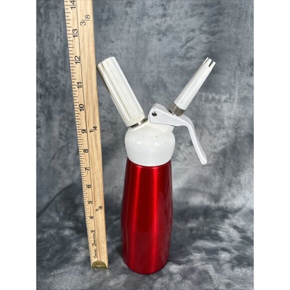 Whipped Cream Dispenser Durable Aluminum Red Foam Whipper 1 Pint - Picture 3 of 7